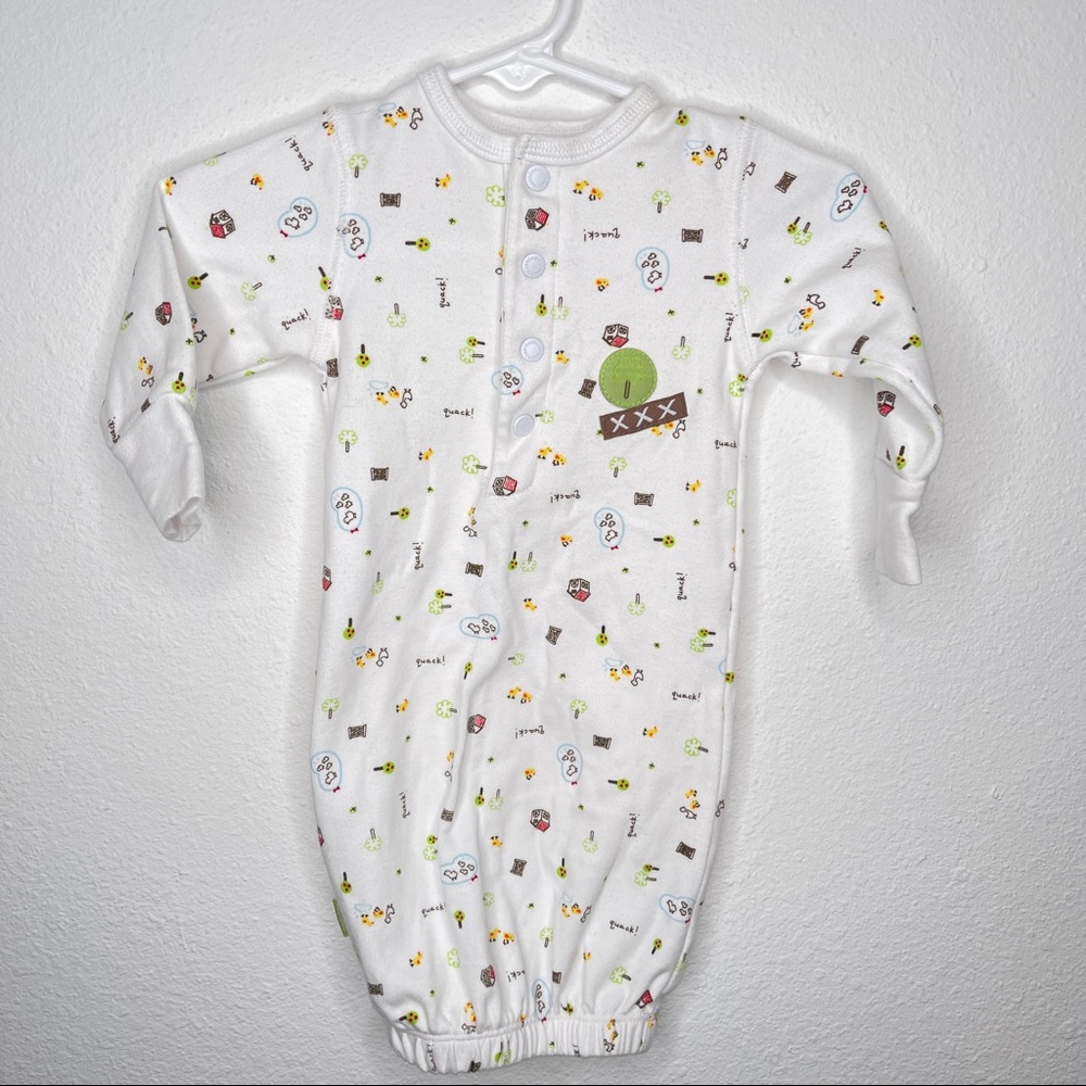 New baby Kushies organic cotton sz 1-3 mo farm